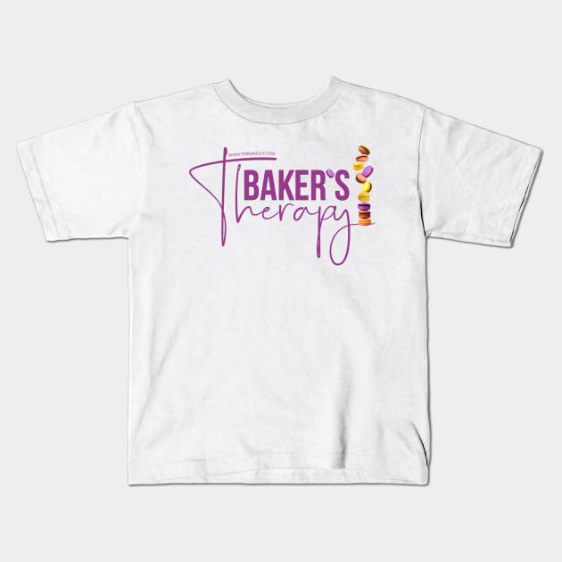 Baker's Therapy with Cookies Kids T-Shirt by Terra Kelly